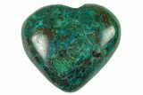 Polished Malachite & Chrysocolla Heart - Peru #250305-1